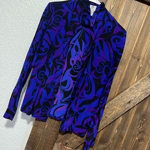 100% silk top, size M